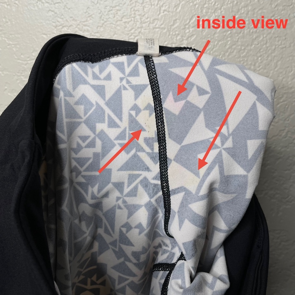 Lorna Jane Leggings Geometric Pattern Black & White Activewear Workout - Picture 13 of 13